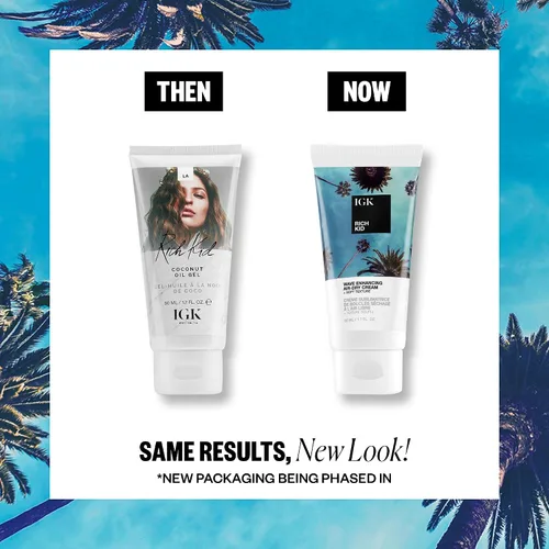 Vista 2 de IGK RICH KID Wave Enhancing Air-Dry Cream Hold + Texture + Shine Vegano + libre de crueldad