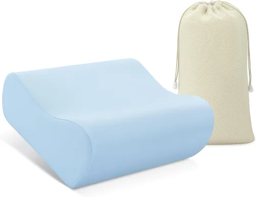 Vista 9 de Almohada de espuma viscoelástica con contorno firme, almohada cervical para aliviar el dolor de cuello, almohadas ortopédicas para dormir de lado