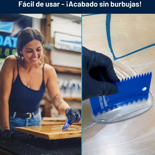 Vista 6 de Resina epóxica TotalBoat para mesas, kit de 2 cuartos Two-Part Epoxy Coating for Bars and Tables, Woodworking, and Resin Art; Clear, High Gloss