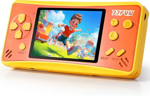 Vista 8 de Juegos de mano para niños de 4 a 12 años, 168 videojuegos retro integrados, reproductor de juegos portátil con pantalla de 3.2 pulgadas, recargable