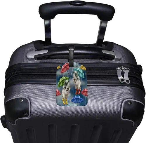 Vista 2 de Guitong Viaje Equipaje Etiqueta de Equipaje Siete Caballos Significancia Mochila Etiqueta Maleta Viaje Identificador de Cuero Inteligente Viaje