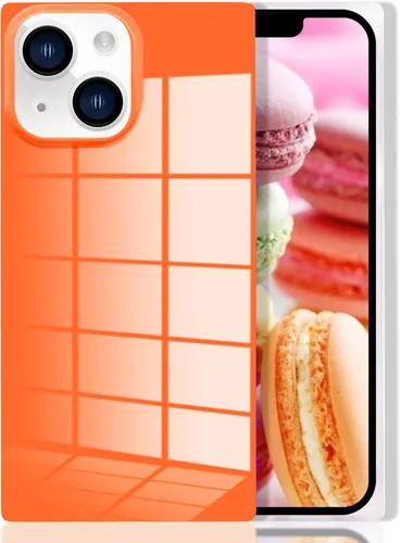 Vista 53 de Funda rectangular compatible con iPhone 15 Neon para mujer, diseño de lujo de fluorescencia brillante, flexible, suave, delgada, de gel de goma TPU