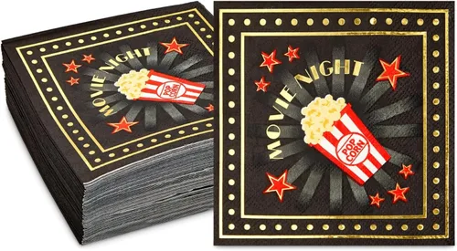 Vista 16 de BLUE PANDA Servilletas de 30 cumpleaños – 5 x 5 pulgadas, 3 capas, 50 unidades, negro y dorado – Servilletas estampadas con texto en inglés «Cheers