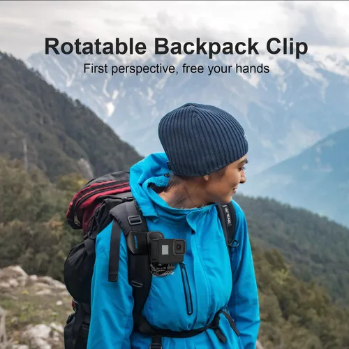 Vista 4 de TELESIN, broche universal portable multifunción con hebilla de rápida liberación, 360 grados, para mochila, sombrero