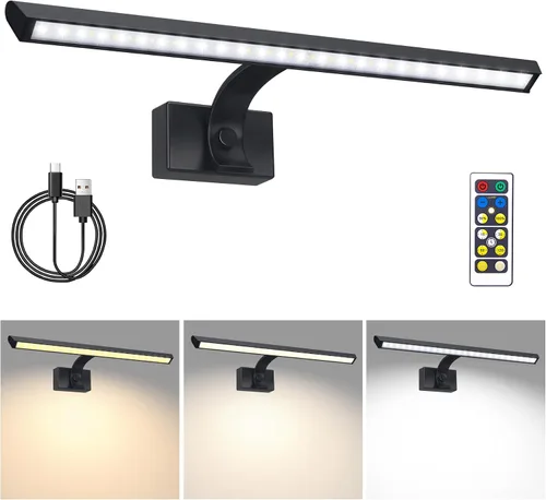 Vista 10 de BIGMONAT Luz de imagen recargable por USB, luz LED inalámbrica con control remoto, luz de pintura giratoria, cabezal de 3 modos de iluminación