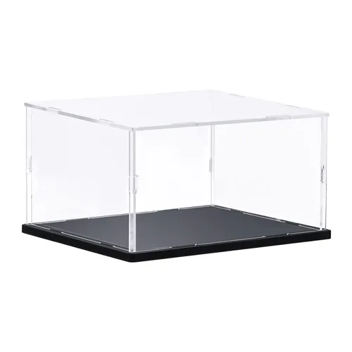 Vista 9 de MECCANIXITY Caja de acrílico transparente, caja transparente para ensamblar, escaparate a prueba de polvo de 9.8 x 9.8 x 15.7 pulgadas