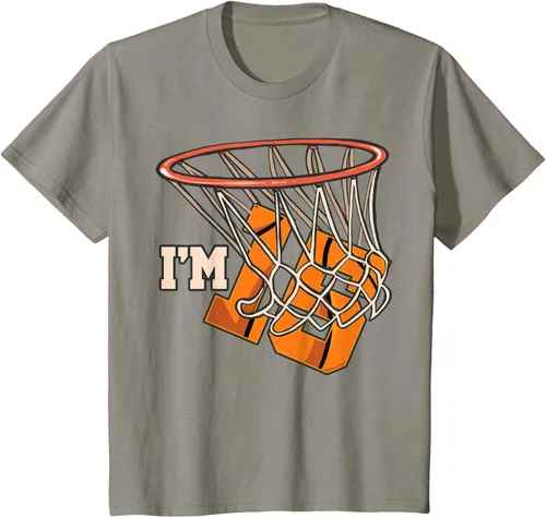Vista 35 de Camiseta número 15 con temática de baloncesto para fiesta de cumpleaños, Negro, S