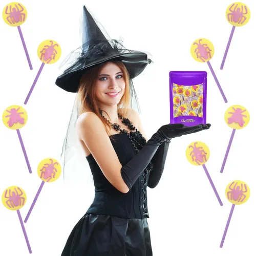 Vista 5 de Fruidles 20 unidades de caramelos para tatuajes de insectos, ideales para rellenos de bolsas de fiesta, 0.28 oz Pops, envueltos individualmente