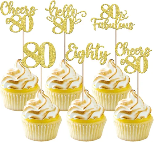 Vista 13 de 30 piezas de adornos para cupcakes de 12 cumpleaños feliz, brillantes doce, hola 12, felicitaciones a 12 años, adornos para cupcakes, 12