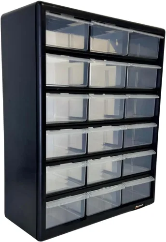 Vista 6 de Homak 12 cajones piezas de plástico organizador