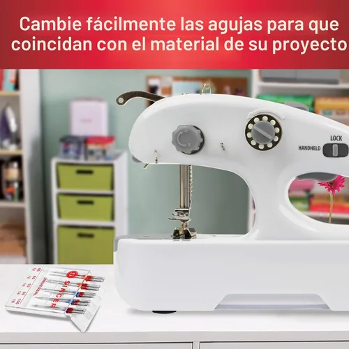 Vista 7 de SINGER Stitch Quick + Paquetes de máquina de coser portátil inalámbrica (Stitch Quick + de dos hilos)