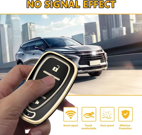 Vista 4 de FT FUNTOR Funda para llavero Chevy con llavero, 3 botones