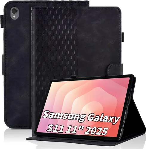 Vista 60 de Funda para Samsung Galaxy Tab S6 Lite 2024/2022/2020 de 10.4 pulgadas SM-P620/P625/P610/P613/P615/P619 de piel sintética, funda magnética con Negro