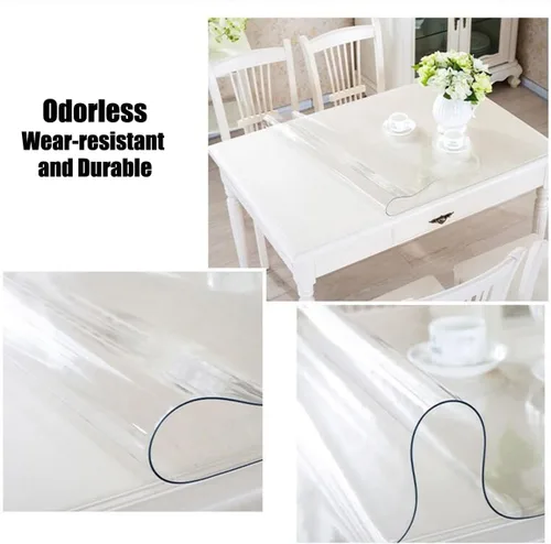Vista 4 de Tapete para silla de oficina, protector de silla, tapete de escritorio, tapete de vinilo de PVC, protector de suelo, protector de mesa, cubierta