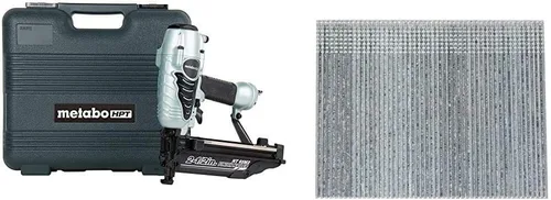 Vista 2 de Metabo HPT Clavadora de acabado NT65M2S con manguera de aire, 1/4" x 50