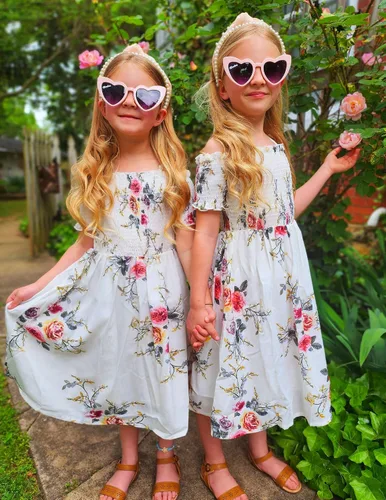 Vista 5 de Arshiner Vestido casual de verano floral sin mangas para niñas de 4 a 13 años