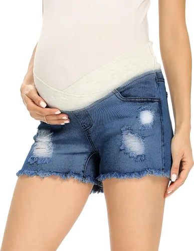 Vista 4 de V VOCNI Pantalones cortos de mezclilla para mujer
