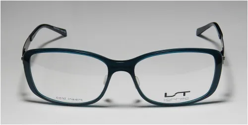 Vista 3 de Lightec 7035l - Lentes ópticos para hombre y mujer con bisagras flexibles de borde completo (53-15-135, verde azulado/gris)