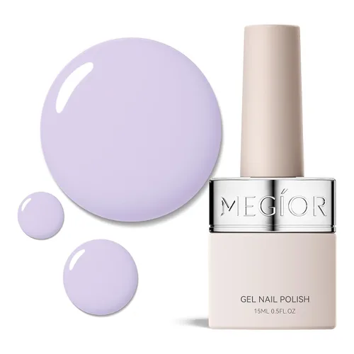 Vista 93 de MEGIOR Esmalte de uñas de gel libre de TPO, 0.5 onzas líquidas, base de gel transparente para remojar la lámpara de uñas LED, capa base de larga