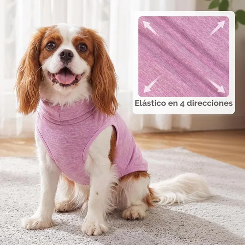 Vista 5 de KYEESE Paquete de 2 suéteres para perro, abrigo para mascotas, cuello alto, ropa elástica para perros, suéteres súper suaves para perros pequeños 1#