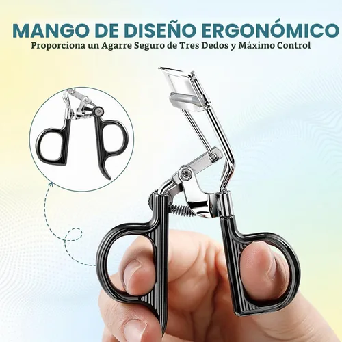Vista 6 de Eyelash Curler with 3 Refill Pads Soft/Medium/Firm, Fit Most Eye Shapes