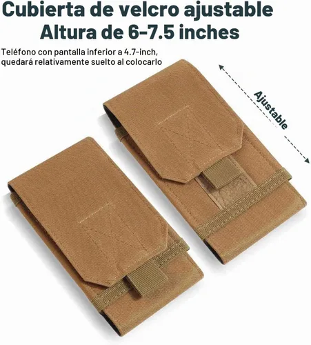 Vista 3 de Funda táctica para cinturón grande, funda de transporte Molle para menos teléfono de 6.5 pulgadas