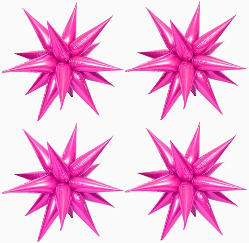 Vista 13 de 50 globos de aluminio negro con forma de cono de estrella grande de 26 pulgadas, globos de Mylar de estrella de explosión negra de 12 puntos 3D