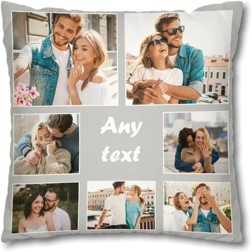 Vista 15 de Almohada personalizada para cargar imagen de pareja para regalo de cumpleaños de boda, almohada personalizada para novia novio