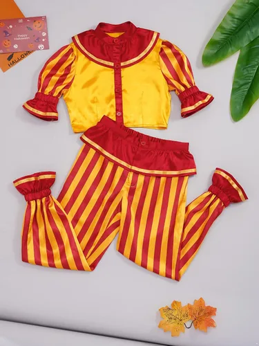 Vista 5 de Disfraz de payaso para niños, disfraz de payaso para cosplay, Halloween, carnaval, fiesta, juego de rol