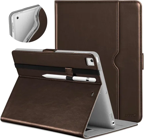 Vista 22 de DTTO para iPad de 9.7 pulgadas 5ª/6ª generación 2018/2017, funda con soporte para Apple Pencil, funda de cuero premium tipo folio con soporte