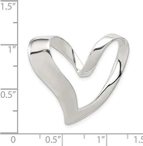 Vista 4 de Collar con dije de corazón de plata de ley 925 joyería fina omega para mujer regalos para ella