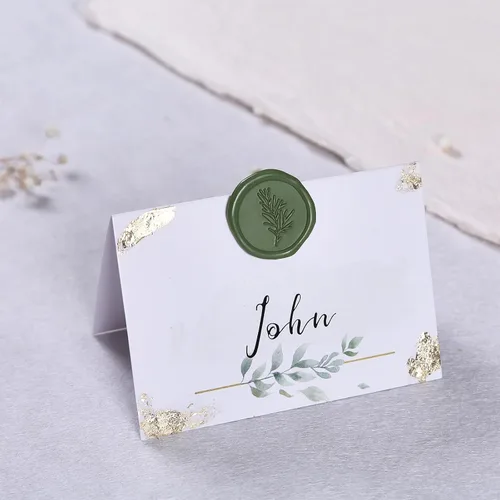 Vista 6 de UNIQOOO Calcomanías de Sello de Cera - Calcomanías de Sello de Sobre de Invitación de Boda de Romero, 100 Piezas de Calcomanías Autoadhesivas Verde