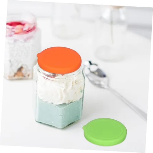 Vista 7 de Fundas de almacenamiento de alimentos, tapas redondas de silicona, aptas para microondas, repuesto para tapas de tazones y tarros