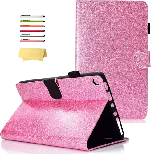 Vista 20 de Funda para Kindle Fire HD 8 de 8ª/7ª/6ª generación (2016/2017/2018) con soporte, soporte para lápices, bolsillos