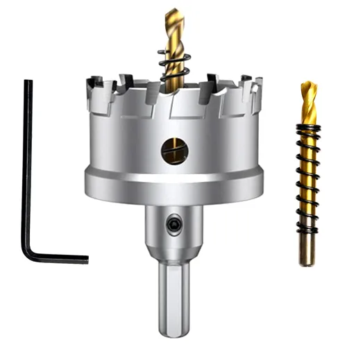 Vista 28 de ASNOMY Broca de sierra perforadora con punta de carburo de tungsteno para metal duro, cortador de sierra de agujero T.C.T de 1/2 pulgada con 2