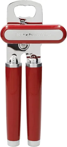 Vista 12 de KitchenAid Classic - Abrelatas y sacacorchos multifunción de fácil uso, rueda de corte de acero inoxidable ultra afilada, mangos ergonómicos suaves