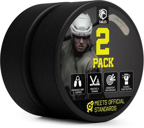 Vista 12 de EAGLES Ice Hockey Pucks 1, 2, 3, 6 or 50 Pack High Grade Pucks Official Regulation Weight & Size for Practice & Classic Training - 6 oz Diameter