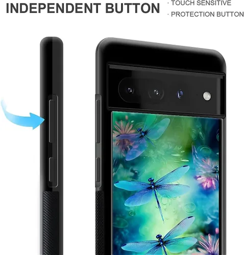 Vista 852 de Compatible con Google Pixel 4A 5G Mobile Case Creative Acrylic Panel trasero Silicona Protección Grip especialmente diseñado para Google Pixel 4A 5G