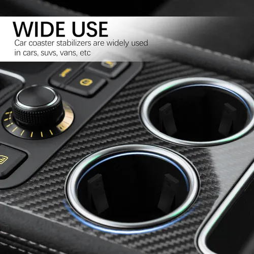 Vista 7 de 6 piezas de estabilizador de inserto para portavasos de coche, posavasos antideslizantes de silicona para estabilizador de coche con diseño curvo