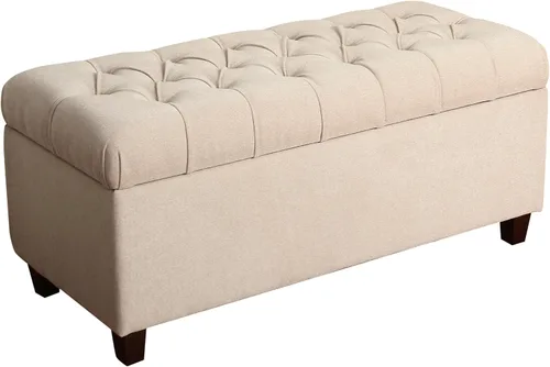 Vista 36 de HomePop Banco de almacenamiento copetudo de 46" - marrón antiguo
