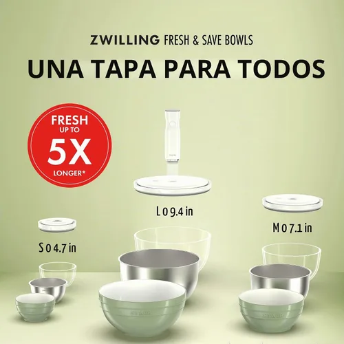 Vista 8 de ZWILLING Fresh & Save BOWLS - Juego de cuencos de vidrio al vacío (3 piezas)