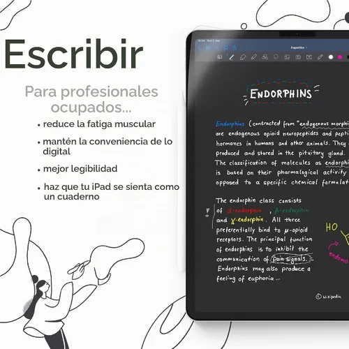 Vista 4 de Paperlike 2.0 (modelo anterior) para iPad 10.2"- Protector de pantalla para dibujar y escribir como en papel