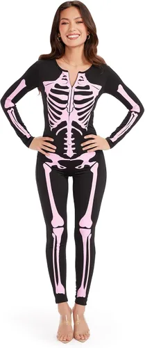 Vista 25 de Tipsy Elves Form Fitting & Flattering Skeleton Bodysuit for Halloween - Women's Skeleton Costume
