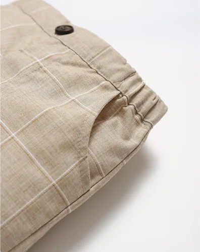 Vista 6 de Conjunto de chaleco para bebés y niños pequeños, camisa corta con corbatín y pantalones, trajes elegantes