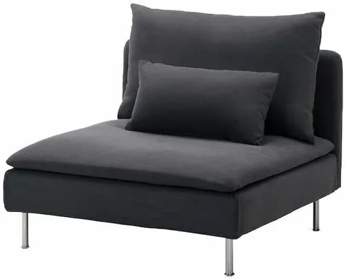 Vista 2 de SODERHAMN - Funda para sofá de 1 plaza, color gris oscuro