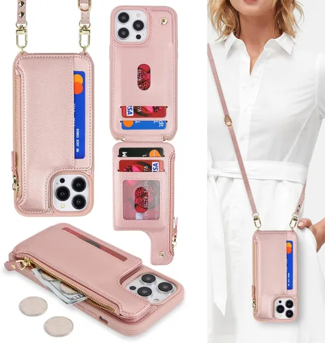 Vista 12 de Cavor Funda para iPhone 14 Pro Max con Tarjetero, Funda Cartera para iPhone 14 Pro Max para Mujeres y Hombres, Soporte de Tarjetas de Crédito