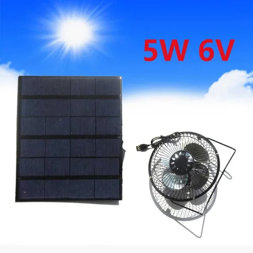 Vista 3 de Ventilador de escape solar de 5 W para ventilador de cobertizo, kit de ventilador solar impermeable para gallinero, casas de mascotas y ventanas