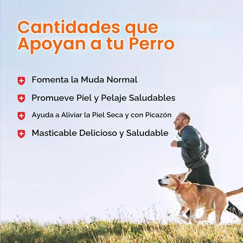 Vista 4 de Nutri-Vet Shed Defense - Masticables suaves para perros, suplemento de piel y pelaje para perros, Omega 3 de aceite de pescado, tratamiento