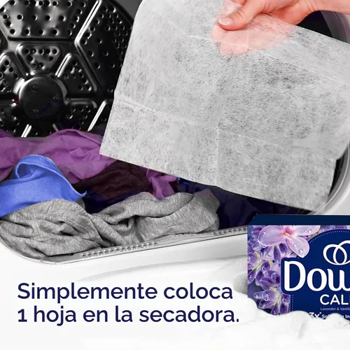 Vista 8 de Downy CALM - Hojas para secadora mega, suavizante para lavar la ropa, lavanda y vainilla, 180