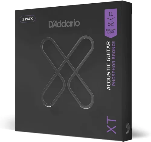 Vista 17 de D'Addario Cuerdas para guitarra acústica, XT con revestimiento de bronce fosforoso, XTAPB1047, calibre extra ligero 10-47, juego de 6 cuerdas